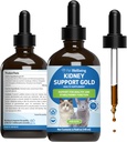 Petwelling Kidney Support Gold for Cats - 支持健康肾功能,流体平衡,能量水平,雷曼尼亚,东奎 - 兽医-配药草药补充剂 4 oz (118 ml)