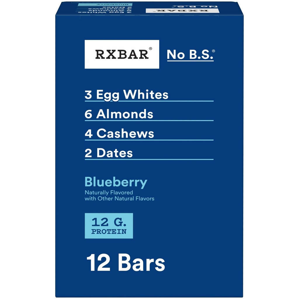 RXBAR蛋白棒 蛋白棒 蛋白棒 蓝莓 22oz盒(12个伯爵)