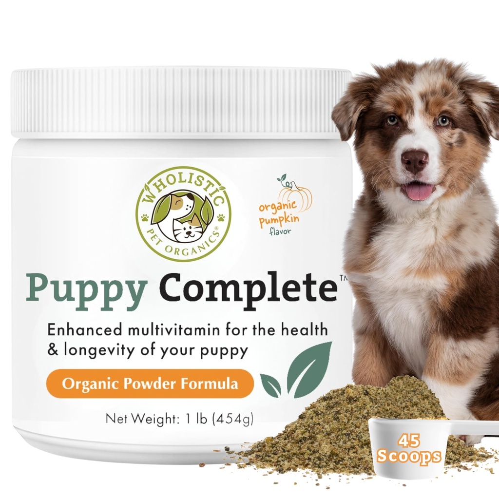 宠物有机物全全 - 狗多维他命粉 - 1 Lb - 家用食品的每日狗维生素和补充品 - Immune系统,皮肤,大衣和整体健康 - 小型和大型育种幼虫