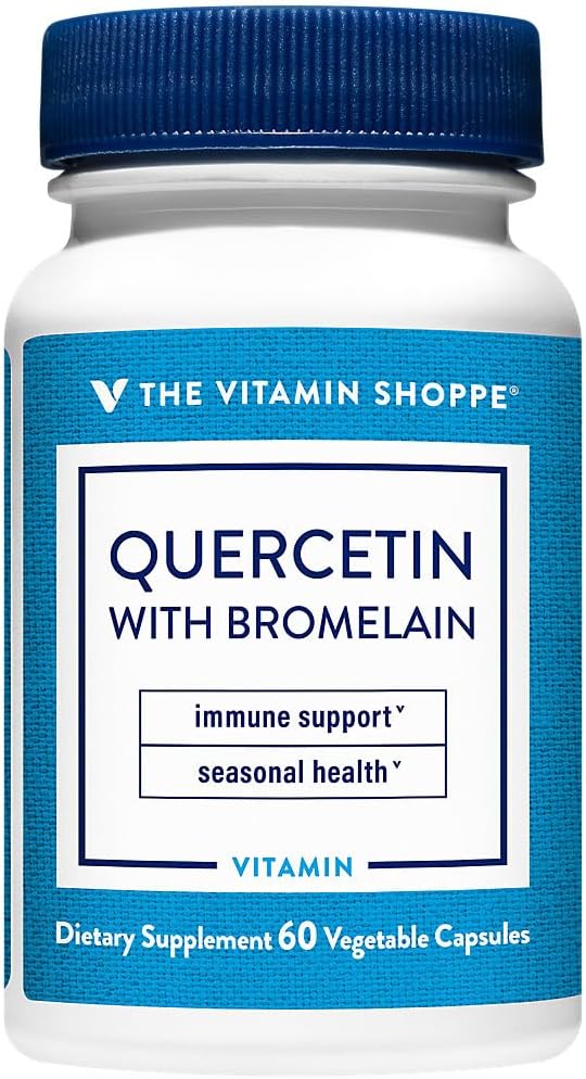 含有布罗梅兰的维生素Shoppe Quercetin - 250mg 抗氧化剂(60 Capsules)