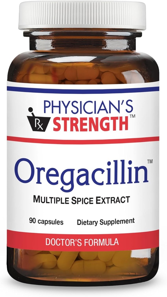 物理医生的强效Oregacillin - 90 Capsules - 多份香料提取 - 呼吸卫生支持 - 90种服务
