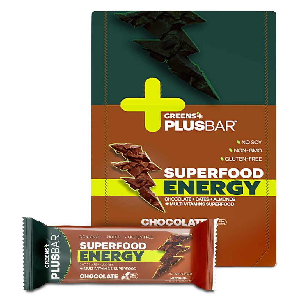 Greens+ Plusbar 能量巧克力 + Gluten 自由能源 + Gluten 自由能源 + Organization Greens + Organization Dark Cology + N GMO + 12 bars 有机绿色 + Organization → N GMO + 12 bars