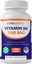 维生素B6(黄素HCl) 100mg – 250个植物药片促进能源生产、促进代谢和支持免疫健康*