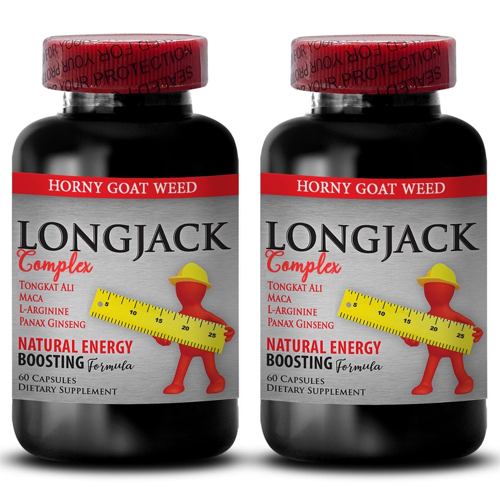 自然男性魔法药丸 增加大小和长度 - LONGJACK Size UP(所有自然公式) - Tongkat ali 提取器 - 男子长号 - Tongkat ali 复合器 - 2瓶120卡普尔