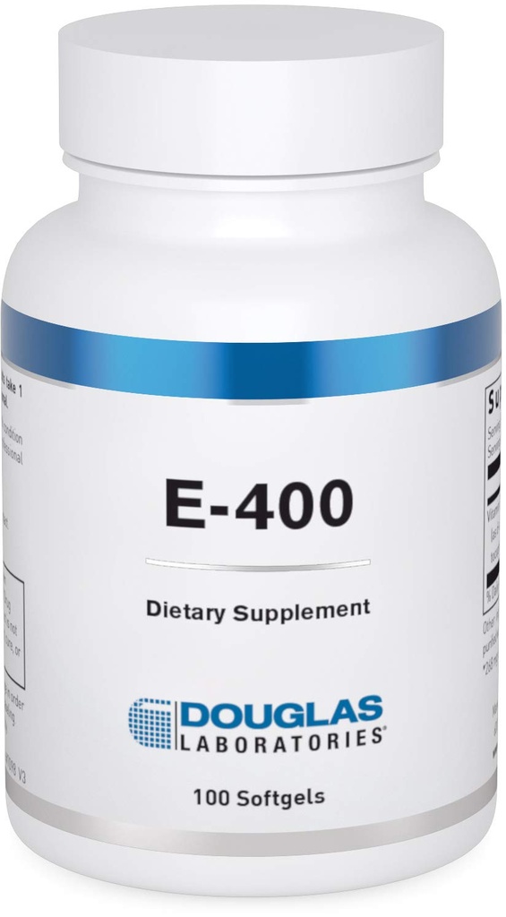 道格拉斯实验室 用于抗氧化剂保护和心血管支持的 E-400 维生素 E 100 Capsules