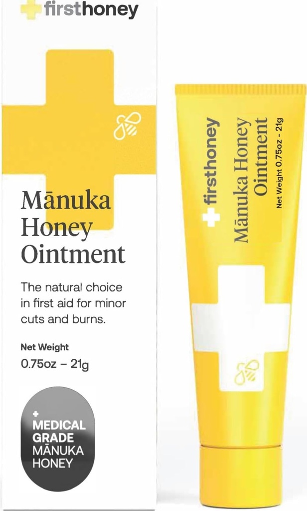 First HONEY Manuka 伤痕膏[.75oz - 21g] – 快速伤痕修复Gel – 为皮肤和烧伤提供快速救助 – Manuka Honey from New Zealand – 抗生素免费烧伤护理,Scar Gel,服装援助