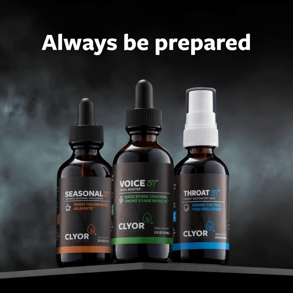 CLYOR Voice37 歌手语音补救 喉咙37 酸喉补救 季节性37 冷血补救 – All Natural Vocal Boster,酸喉补救 冷血补救. 三瓶装入