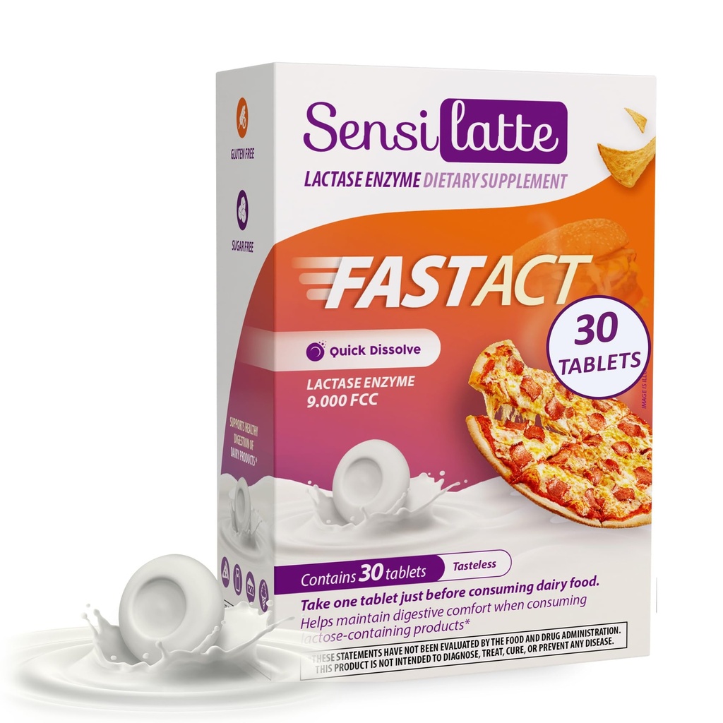 Lactase Enzyme 30 板块无Flavor - 9.000 FCC - Sensilatte - 快速溶解 - 帮助消化舒适 - Prati Donaduzzi
