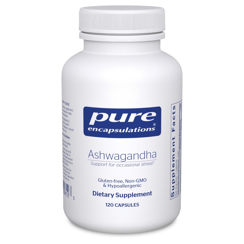 纯封装 Ashwagandha - 500 mg Ashwagandha 提取 - 代谢和压力支持 - 免疫支持 - GMO Free & Vegan - 120 capsules