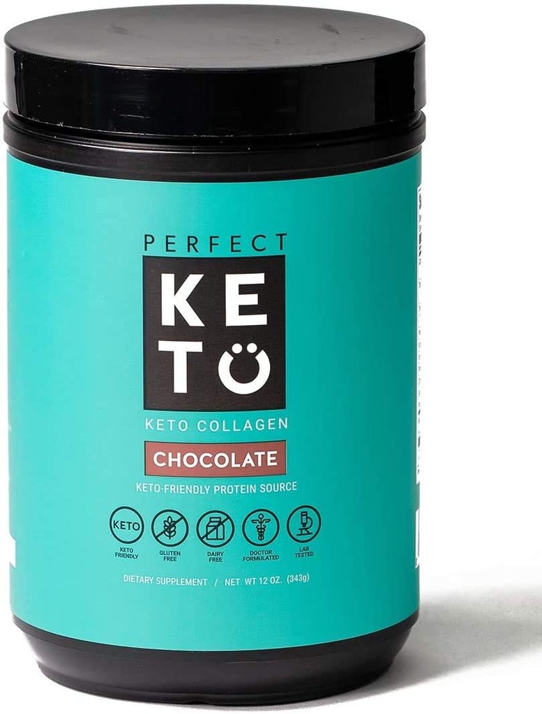 配有MCT Oil的完美Keto Collagen蛋白粉 - 草料,GF,多份补充品,最适合Ketogenic饮食,作为Keto Creamer使用,用于妇女和男子的咖啡和摇摆