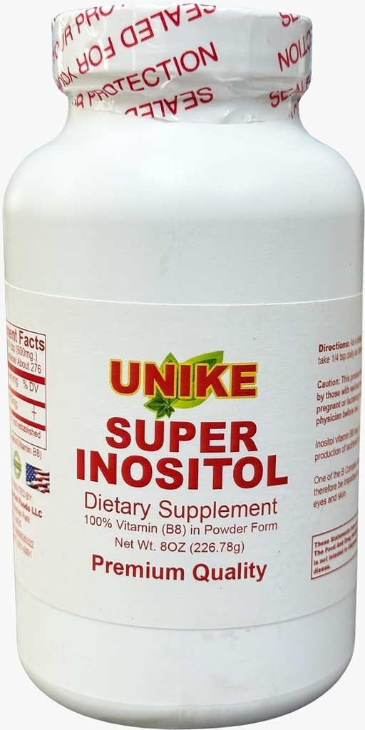 超级因诺西托尔饮食补充 → Inositol(维生素B8) 激素平衡、生育率和骨骼支持粉 → Gluten Free, Vegan 8 Oz (Pack of 1)