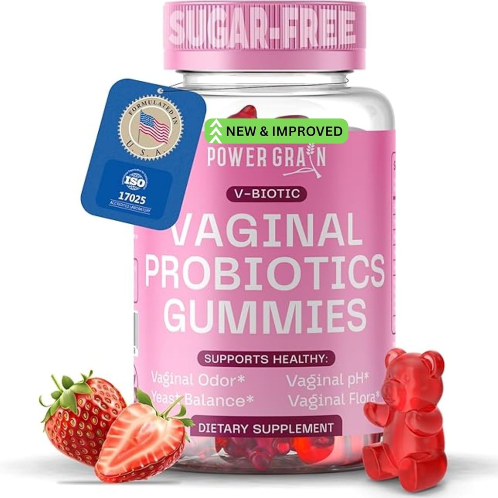 Premium Vaginal Probiotics Gummys – 5亿CFUs – pH平衡与 Vaginal Health Supports – 预生与消化酶 – 支持 Vaginal Flora & Odor Control – 东部感染治疗