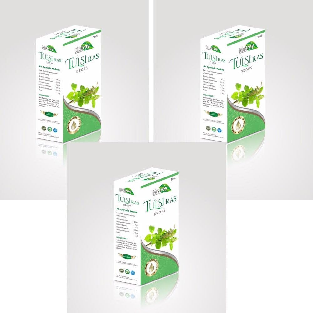 Metrey Tulsi Ras Drops 包 3 (3 * 30毫升)