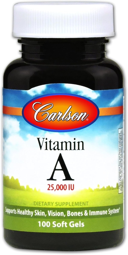 Carlson实验室 - 维生素A,25 000 IU,100软胶