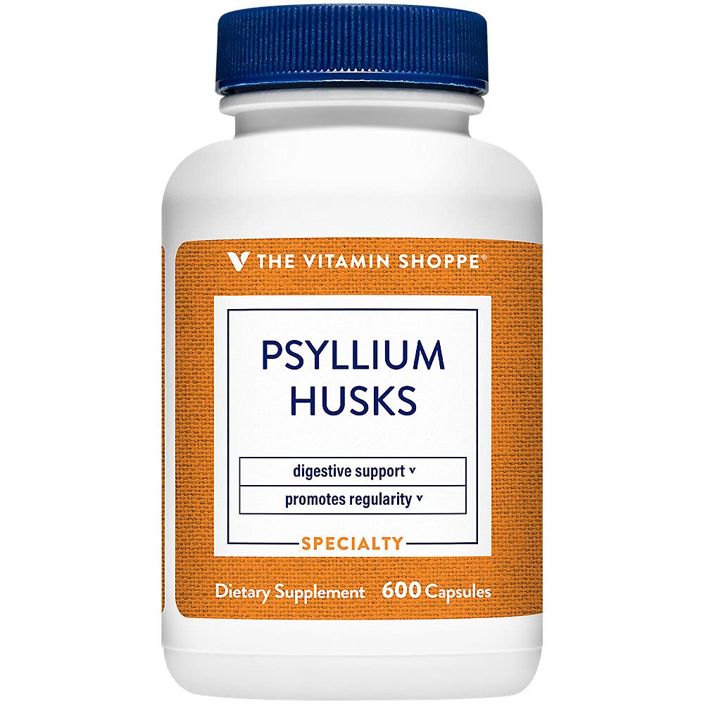 The Vitamin Shoppe Psyllium Husks Plantago Ovata Fiber Supplement (600 Capsules)