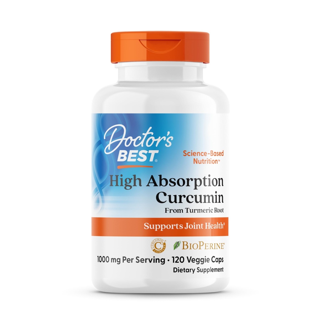 来自Turmeric Root、支持联合健康、非GMO、Gluten Free、Soy Free、Vegan 120 Veggie Caps的Best 高吸收性Crucumin医生