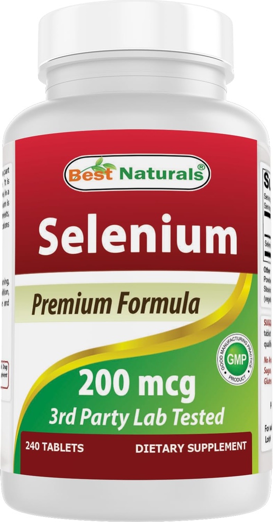 Best Naturals Selenium 200 mcg 补编, 240 计数