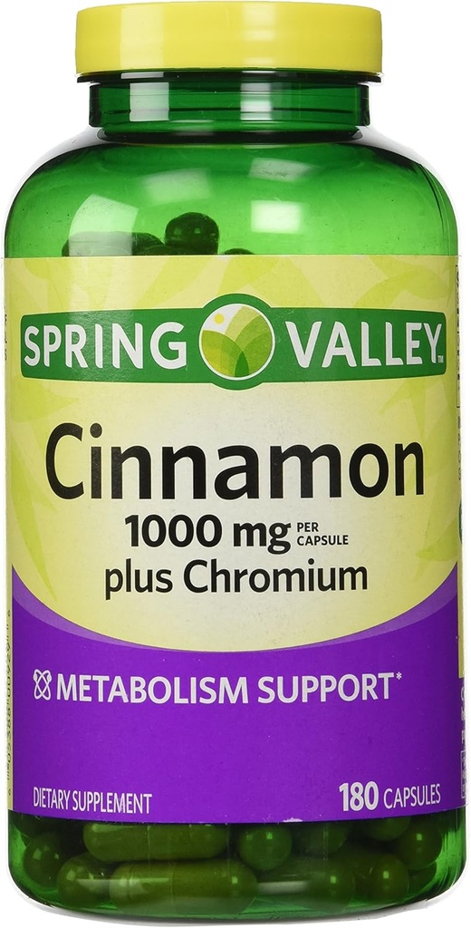 春谷肉桂1000mg + 铬,180卡普勒
