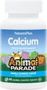 NatusPlus 动物游行 Calcium, Vanilla Sundae Flavor - 90 动物形状的可切片 - 包 2 - 促进健康骨头 - Vegan, Gluten Free - 180 总服务