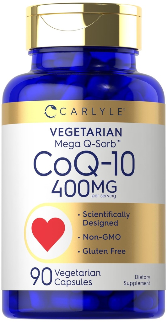 Carlyle CoQ10 400mg QQ90 蔬菜、非GMO和Gluten免费补编