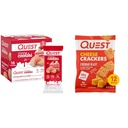 精品营养 冰冻饼干 双包 草莓蛋糕 1g 糖 10g 蛋白质 2g Net Carbs & Cheese crackers, Cheddar blast, 高蛋白, 低卡, 用真奶酪制造, 12Ct