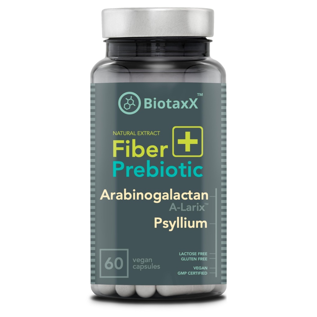 Hu(Plantago ovata) + Arabinogalactan 95% – 660 mg,60 Vegan Capsules – 纤维复合体