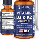 Berg博士 最大强力维生素 D3 K2 液滴与MCT Oil – 5,000 IU 液体维生素 D3 与 K2 – 支持强力骨骼,心脏,能量,豁免和整体生命力* - 不受欢迎的 1 Fl Oz