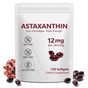 Astaxanthin 12mg, 120 Softgel, 4个月供应, Astaxanthin 抗氧化剂补充剂 抗氧化剂活动, 支持眼, Imune, 联合, 皮肤健康, 内部循环