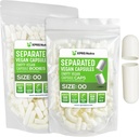 XPRS Nutra Vegan 大小 00 分离的盖子 - 100 个在袋中分离的 Premium 空盖子 - 00 用于 DIY 补充填充的 Pills (白色)