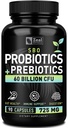 Probiotics and Prebiotics + SBO Probiotics (60亿 CMFU → 90 Capsules) 酸异生素 Probiotic w. Saccharomyces Boulardii, Bifidobacterium + Spore Probiotic & Organic Sprouted Prebiotic Fiber 混合剂