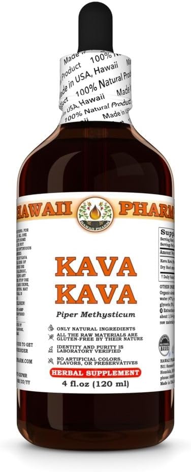 卡瓦·卡瓦(Piper Methysticum) 液体提取丁酸4 Oz(120毫升)