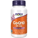 NOW 补充品,CoQ10 30毫克,药品级,由发酵制成的全转式,60维卡普尔
