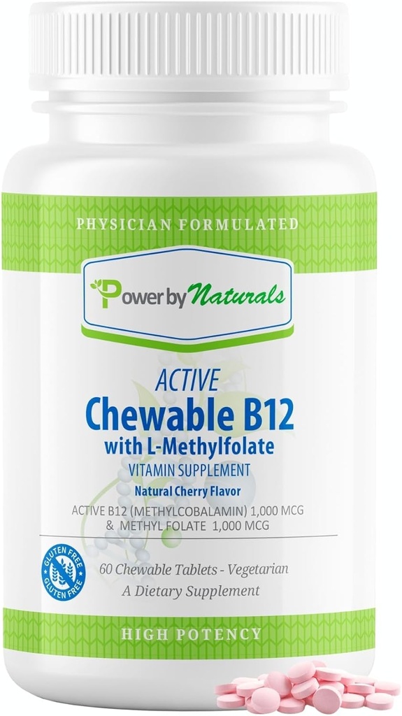 以L-Methyl Folate 补充女性和男性,Cherry Flavor, 60块牌匾