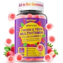 Nextdia Multivitamin Informed Gummys for Teen Boys 12-17, 18, 19, Kids 10+ Multivitamin with Omega 3, Calcium + Magnesium + Zinc, 青少年10-19S 脑,骨,能源,免疫的多矿工