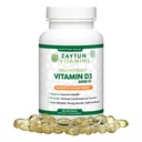 Zaytun Halal 维生素D35000 IU,180 迷你软胶,支持骨骼,健康肌肉功能和免疫,来自萨夫花油的维生素D Premium Vitamin D,6个月供应,非GMO,Gluten-free,美国制造