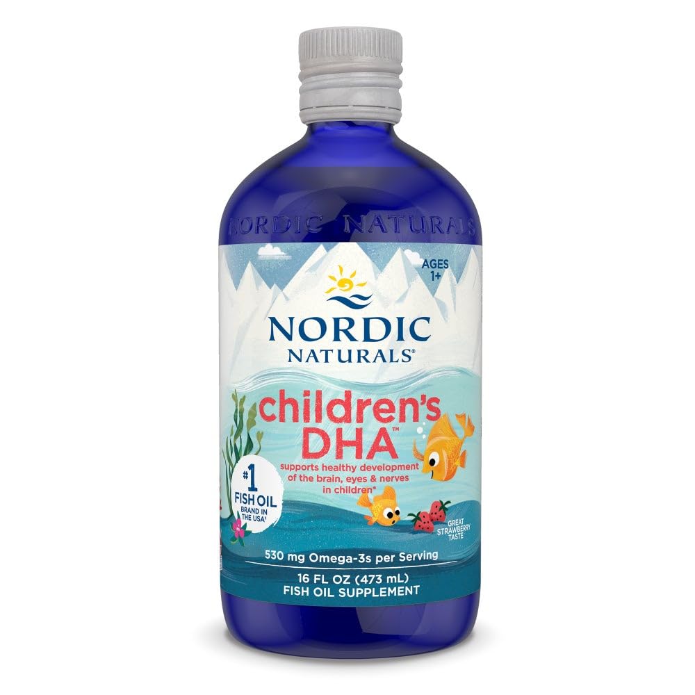 北欧自然儿童DHA,Strawberry -- -- 16 oz for Kids -- -- 530 mg Omega-3与EPA & DHA -- -- 大脑发育和功能 -- -- 非GMO -- -- 192名服务员(包2)
