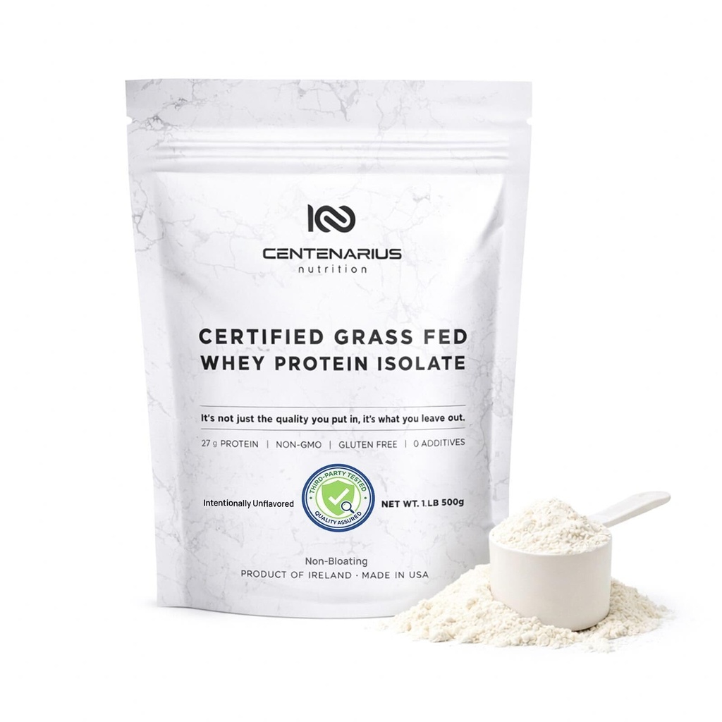 Centenarius 营养草药 Whey 蛋白无味粉500g 天然氨酸 优化肌肉生长,恢复和效率 - 冷化,无添加剂或荷尔蒙