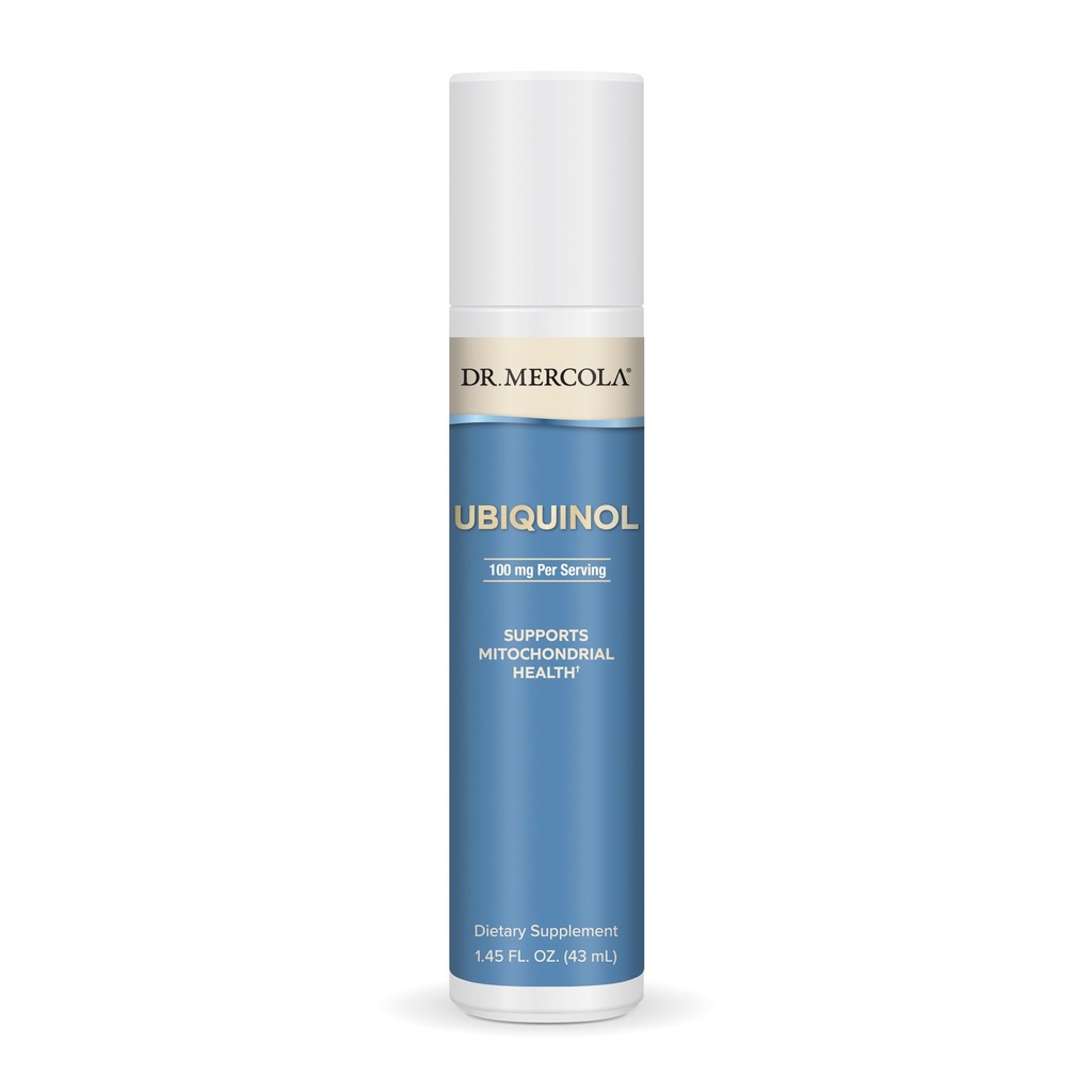 Mercola Ubiquinol博士液体泵,1.45 Fl.Oz.(43毫升),约18名服务员,膳食补充,支持Mitochondrial健康,非GMO