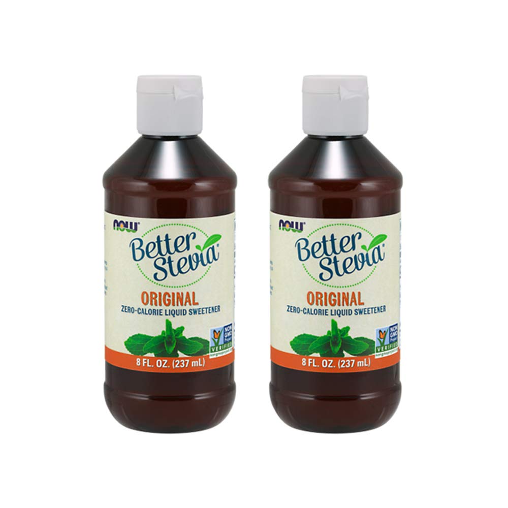 现在食品更好 Stevia 原始液体提取, 8 Ounce瓶(包2)