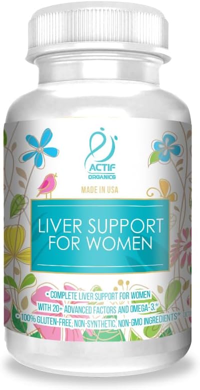 ACTIF Liver 支持有20+先进因素和Omega-3-非转基因生物,美国制造,90个