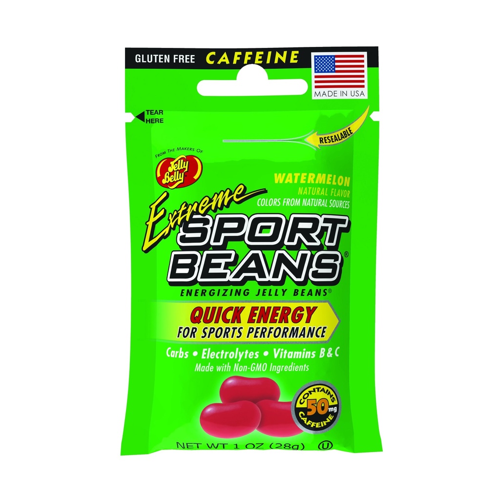 Jelly Belly Extreme Sport Beans, 咖啡酸Jelly Beans, 西瓜 Flavor, 24 Pack, 1 - z 每人