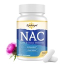 NAC Supplement N-Acetyl Cysteine → 高剂量 NAC 1000mg for Liver Foced → N-Acetyl-L-Cysteine with Milk Thetle & Glutathione → NAC Capsules 90-Count Vegan
