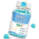 NAC Gummys, NAC 配有牛奶 This,硒,B6,B12 - 抗氧化剂,免疫支持 - N 乙酰Cysteine 600 mg / Gummy - 蓝莓Flavored, 60 Cts