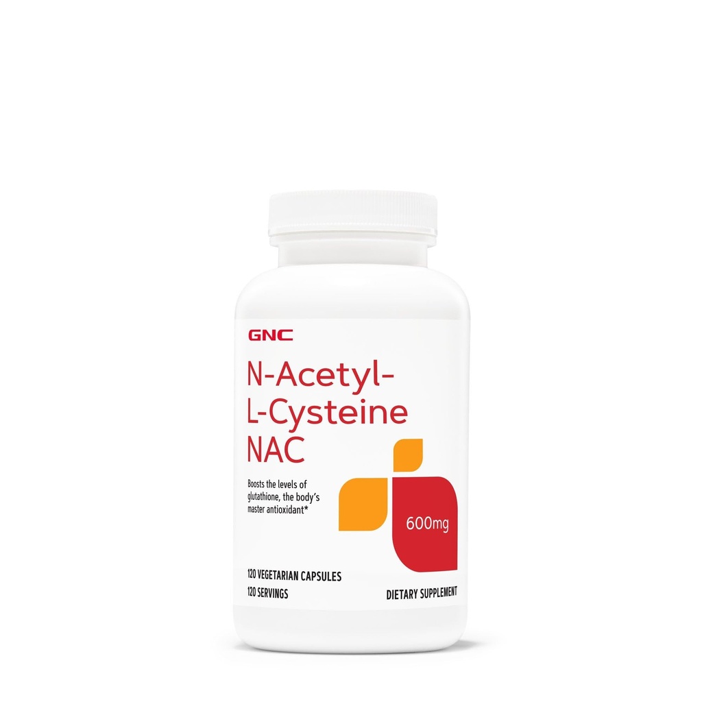 GNC N-Acetyl-L-Cysteine NAC 600mg - 120 蔬菜笼盖(120名服务员)
