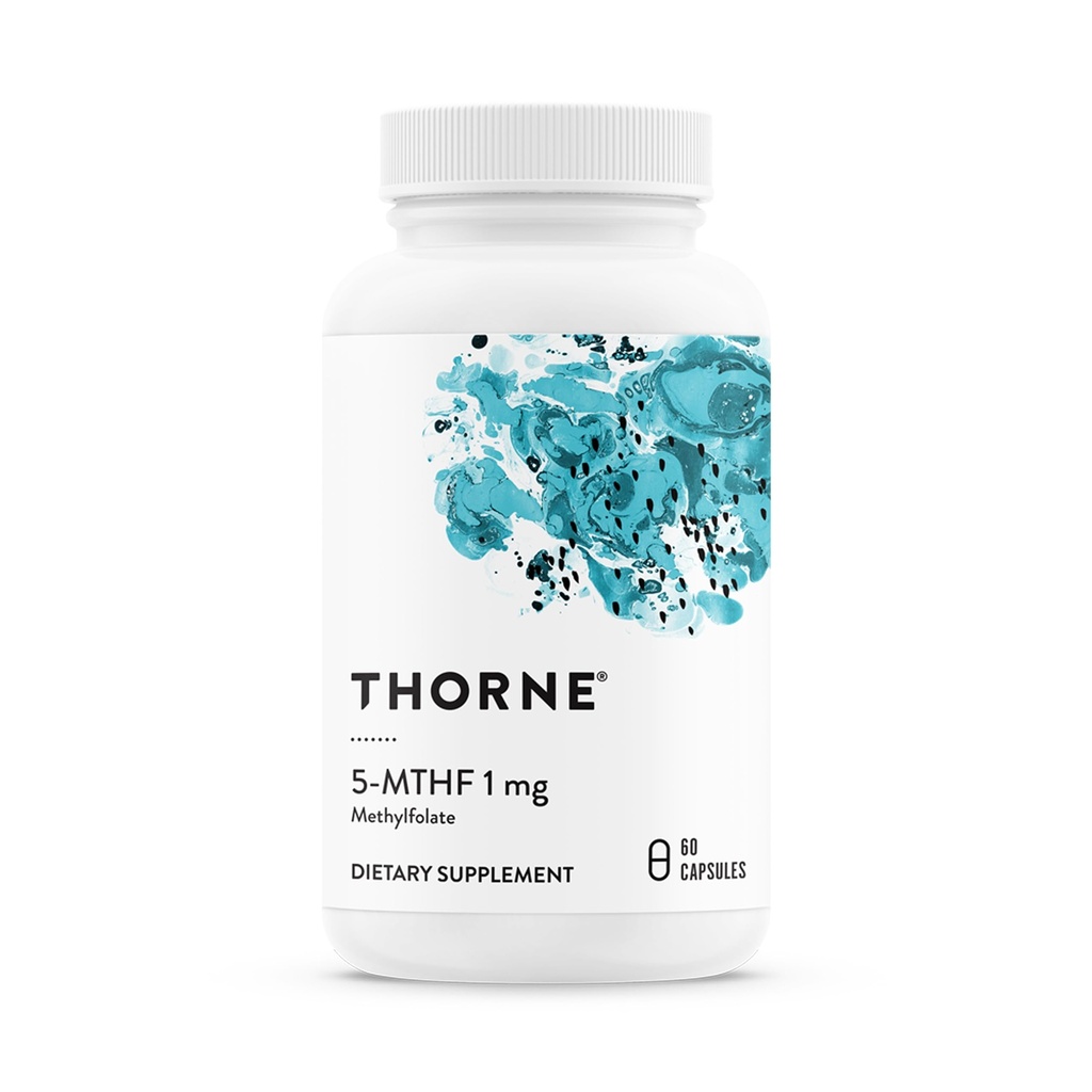 THORNE - 5-MTHF - 甲基folate(活性B9 Folate)补充剂 - 支持心血管健康、胎儿发育、神经健康、甲基化和同位素水平* - 60种服务 - 5-MTHF 1mg
