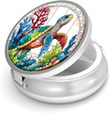 药盒-3 小药盒,用于Purse & Pocket Minial Pill Holder 旅行的药盒,以保持无维生素(海龟)