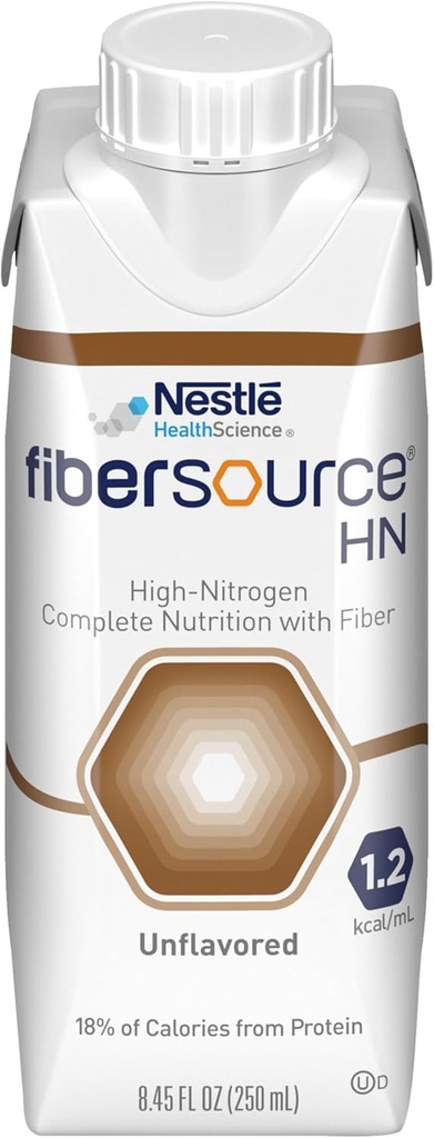 FIBERSOURCE HN,高氮全营养与纤维,管饲公式(1.2 kcal/mL),不味,8.45 Fl Oz,包24
