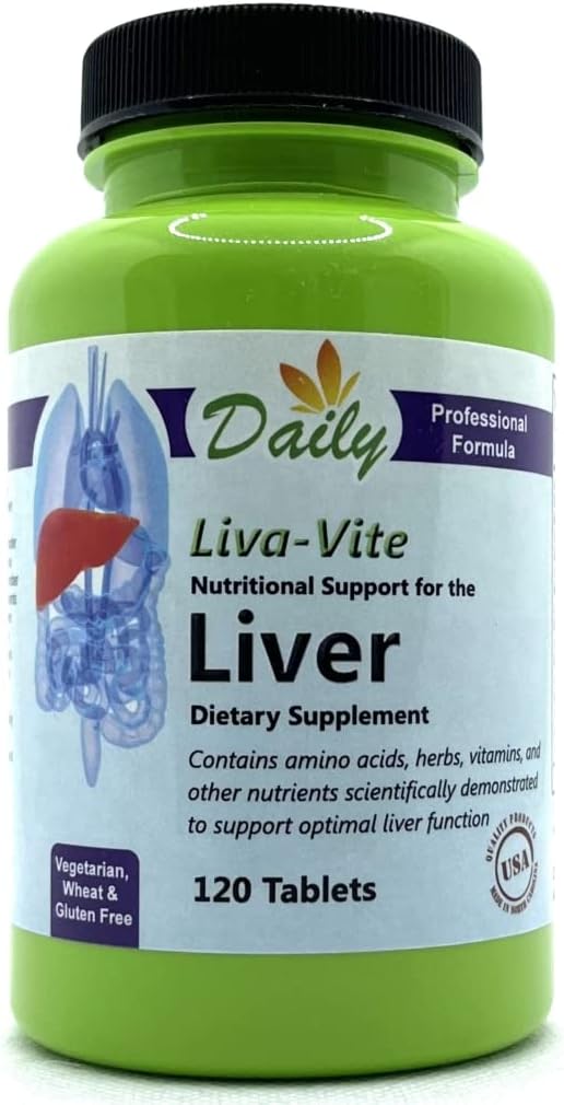 每日制造Liva-ViteTM(L-Methionine、Choline、Inositol、Taurine、Dandelion根提取器、Milk Thistle提取器、黑拉迪什根、Bet根、Uva Ursi和Goldenseal根)