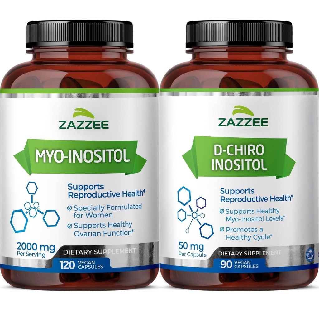 Zazzzee 40:1 Myo比例和D-Chiro Inositol 妇女补充金