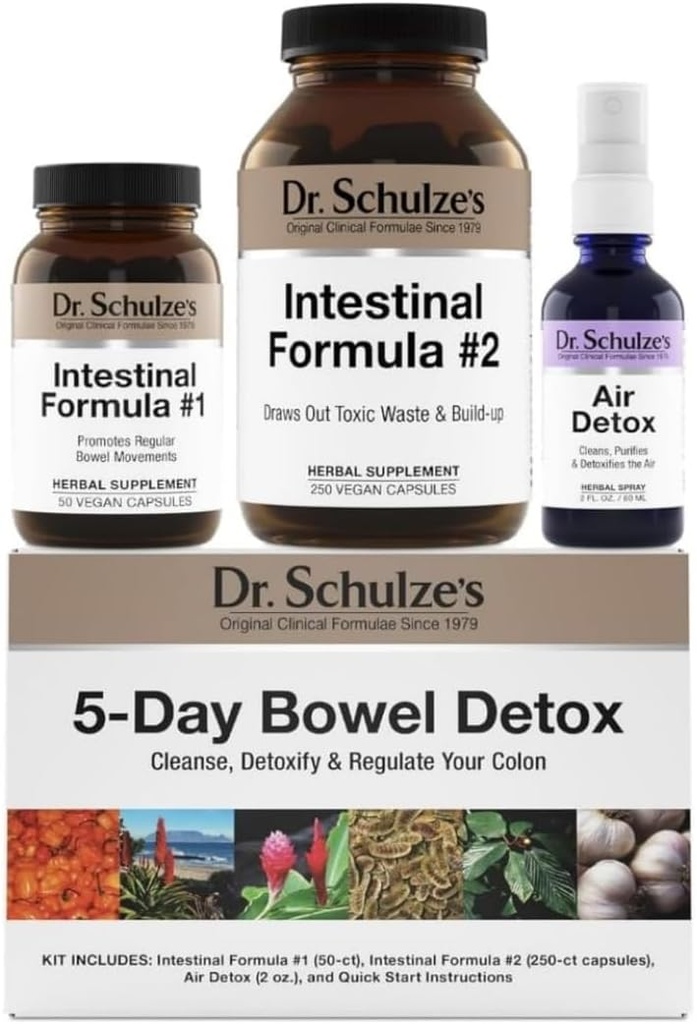Schulze博士的5天Bowel Detox Herbal Colon Cleanse 改进文摘 推动健康运动 包装 May Vary